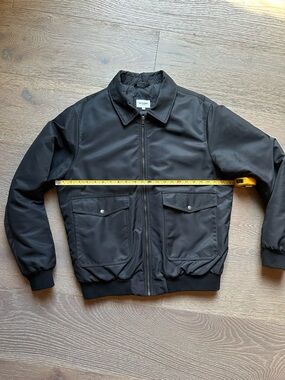 Sezane Octobre Editions black bomber jacket Size L